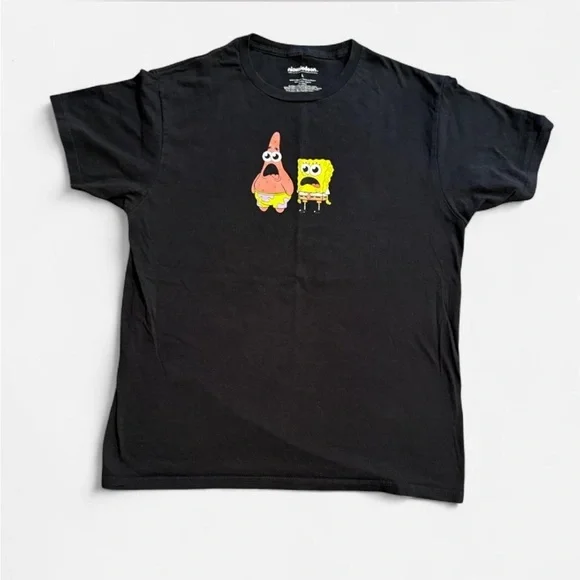 SpongeBob SquarePants Adult Double side Graphic Tee Shirt. Large - Picture 1 of 4